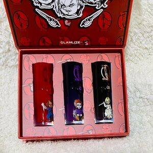 NEW Glamlite x CHUCKY FAMILY LIP OIL SET Of 3! Horror - Limited Edition!